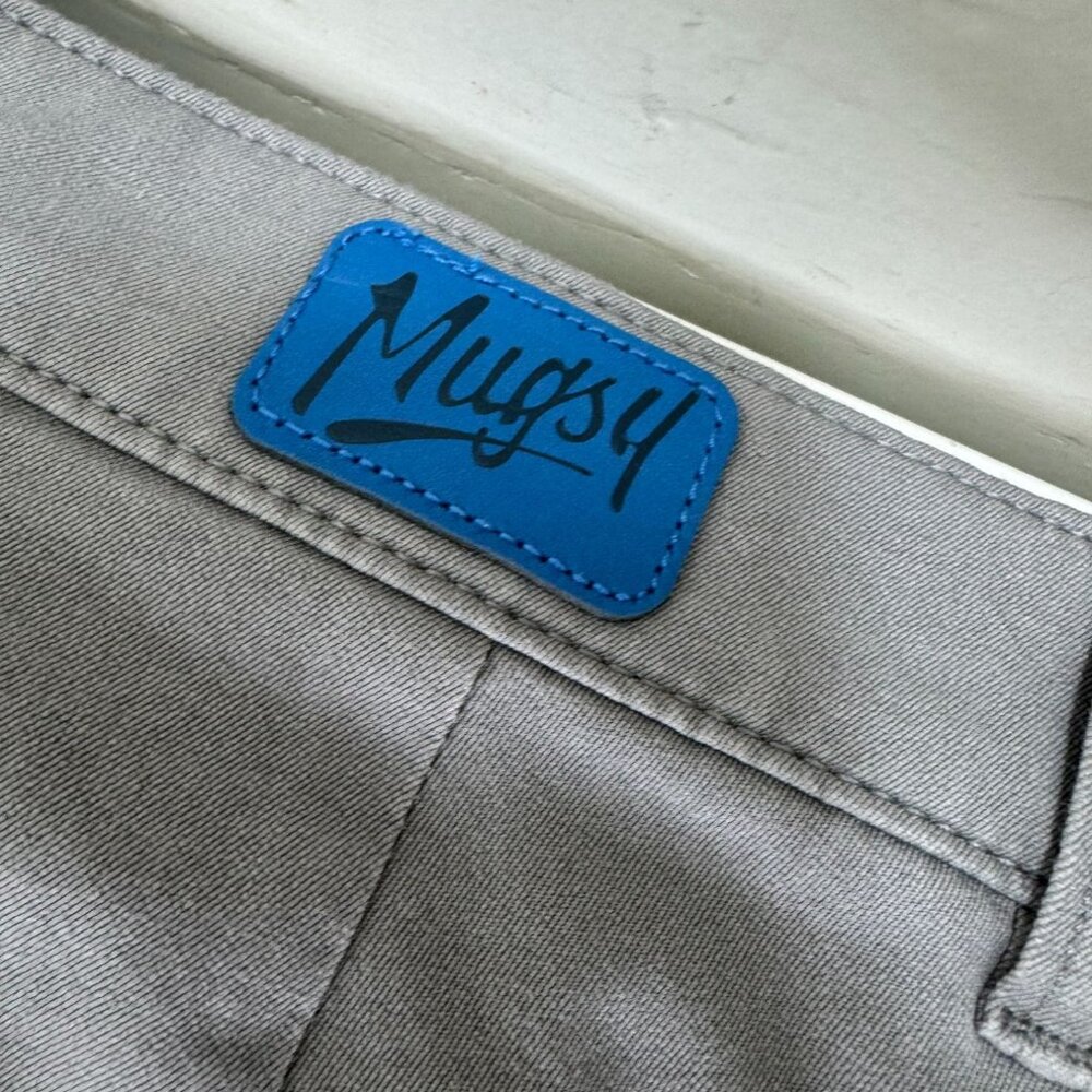 Mugsy Damens Pants Mens 34X32 Chino Stretch Comfort Gray Casual Golf - Picture 7 of 12